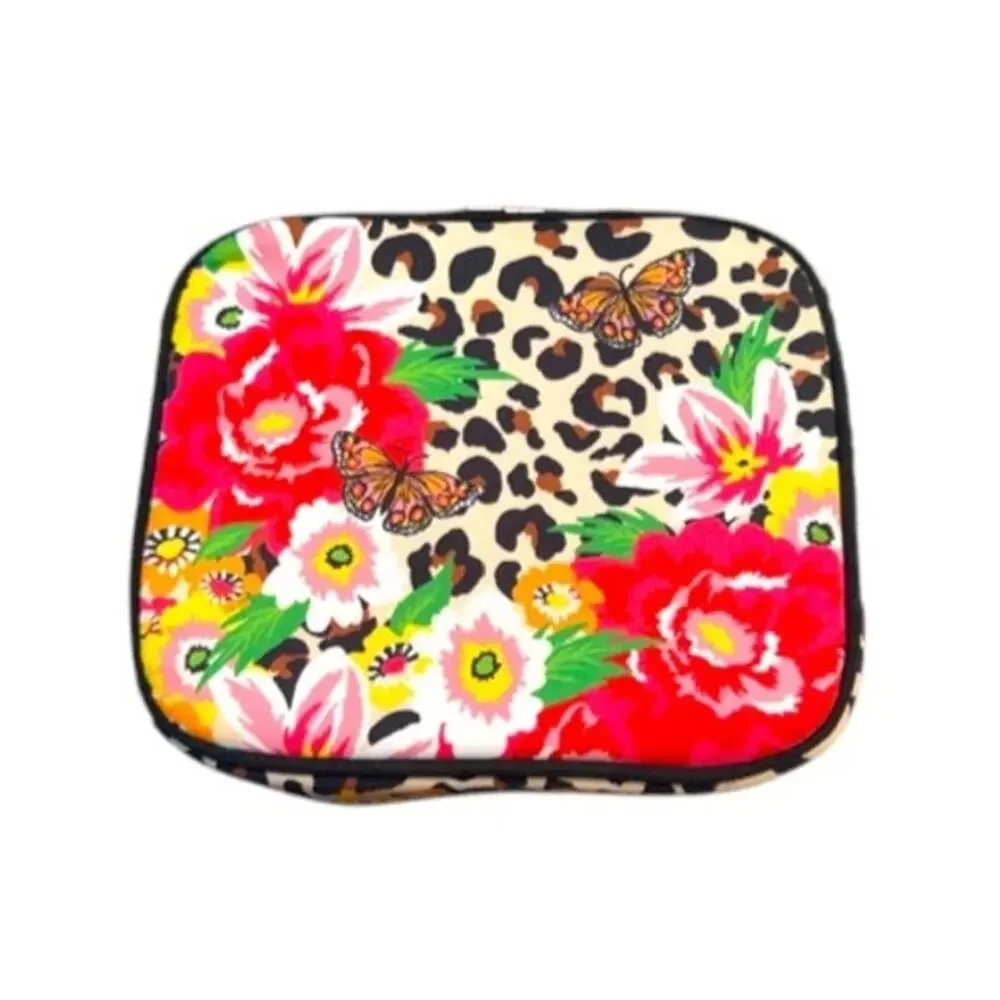 Brighton Garden Spots Jewelry Case Leopard Floral Travel Organizer NWOT